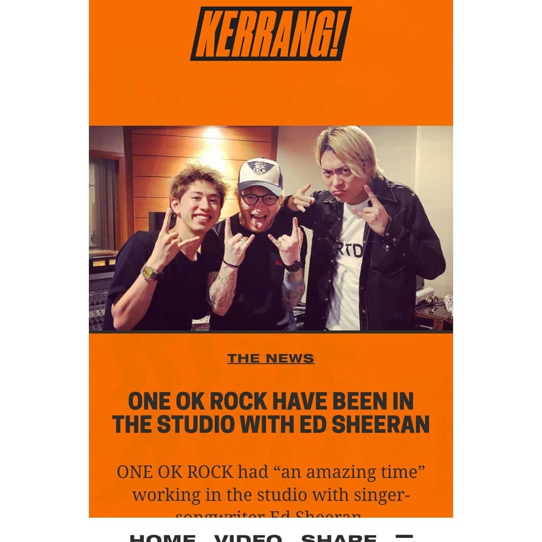 ワンオク エド・シーラン(Ed Sheeran)とタイ バンコクでスタジオセッション!?【ONE OK ROCK】ファンブログ